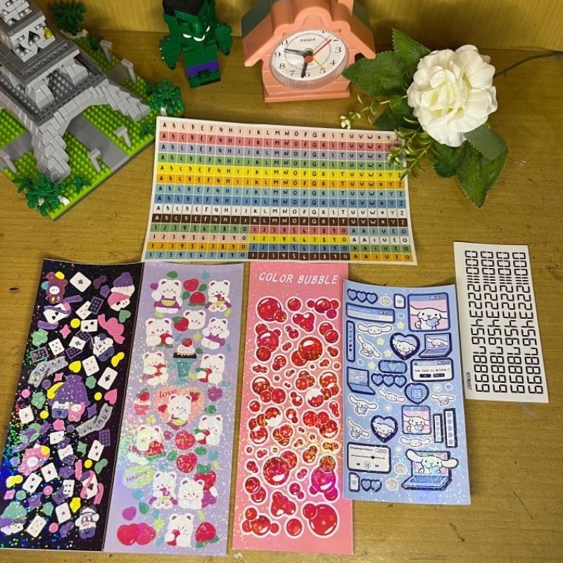 

Stiker DIY Lucu Ala Korea Sticker Glossy Pack Dekor Photocard Souvenir