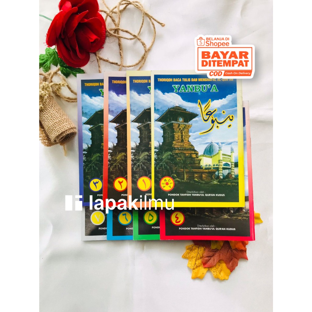 Yanbua ASLI Kitab Yanbu'a Kudus PAKET HVS Metode Belajar Baca Al quran Bagi pemula menara Quddus