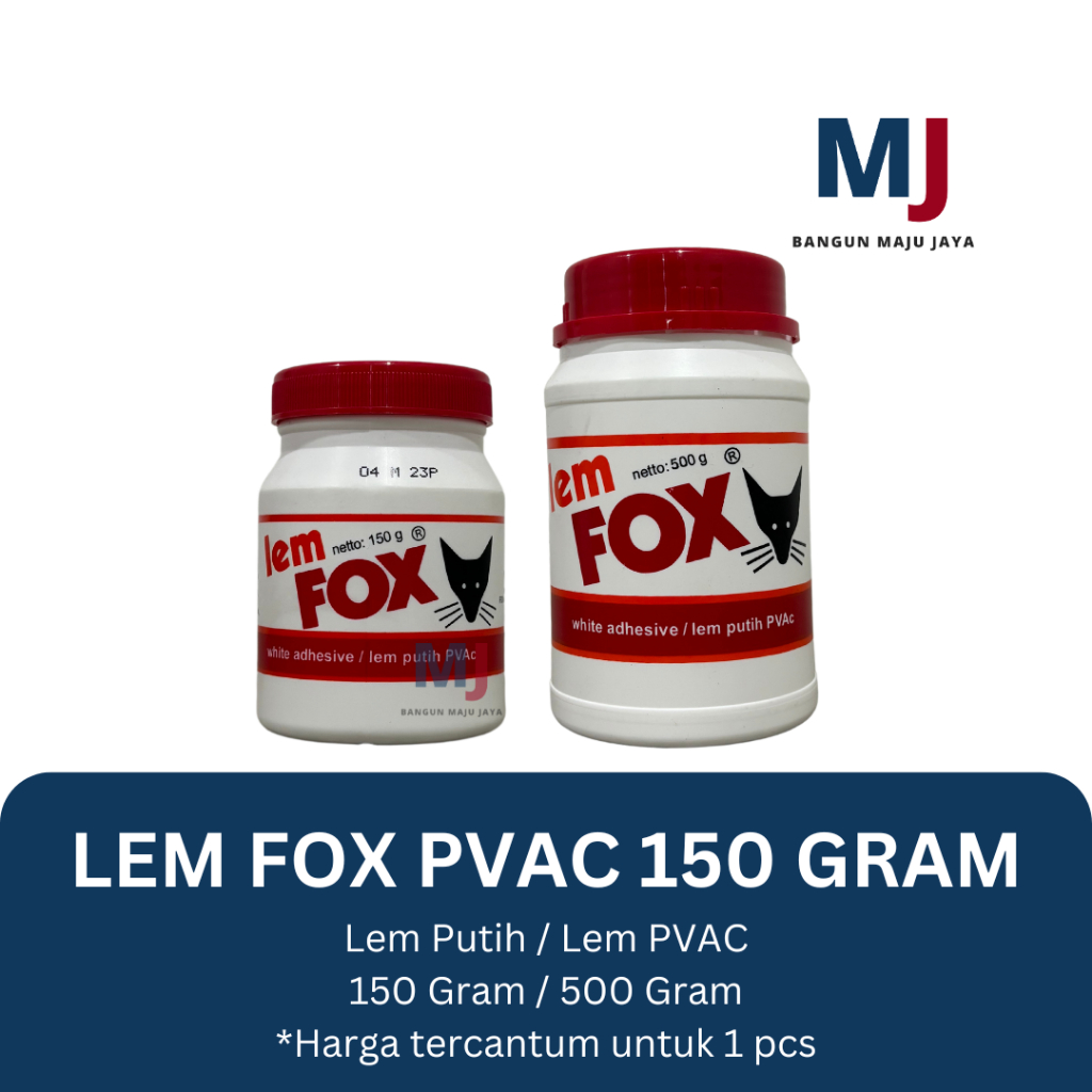 

Lem Fox/Lem PVAC/Lem Putih/150 Gram/500 Gram/Lem Plamir Tembok/Lem Kayu/Tekstur/Lem Serbaguna