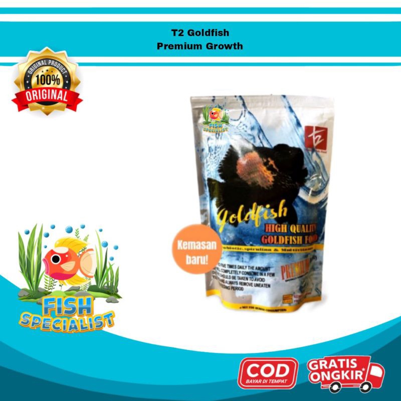 T2 Goldfish Food 500gram - Growth Premium Pakan Ikan MasKoki Pellet Mas Koki