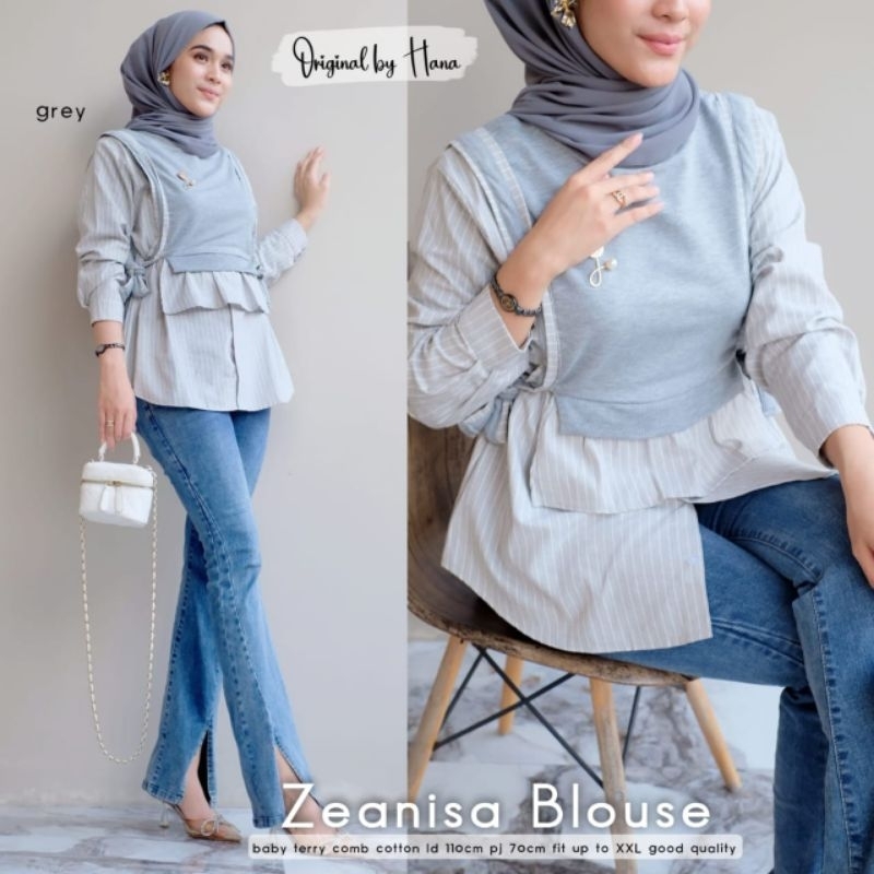 ATASAN BLOUSE KATUN ATASAN BLOUSE KEKINIAN ATASAN BLOUSE TERLARIS ZEANISA BLOUSE