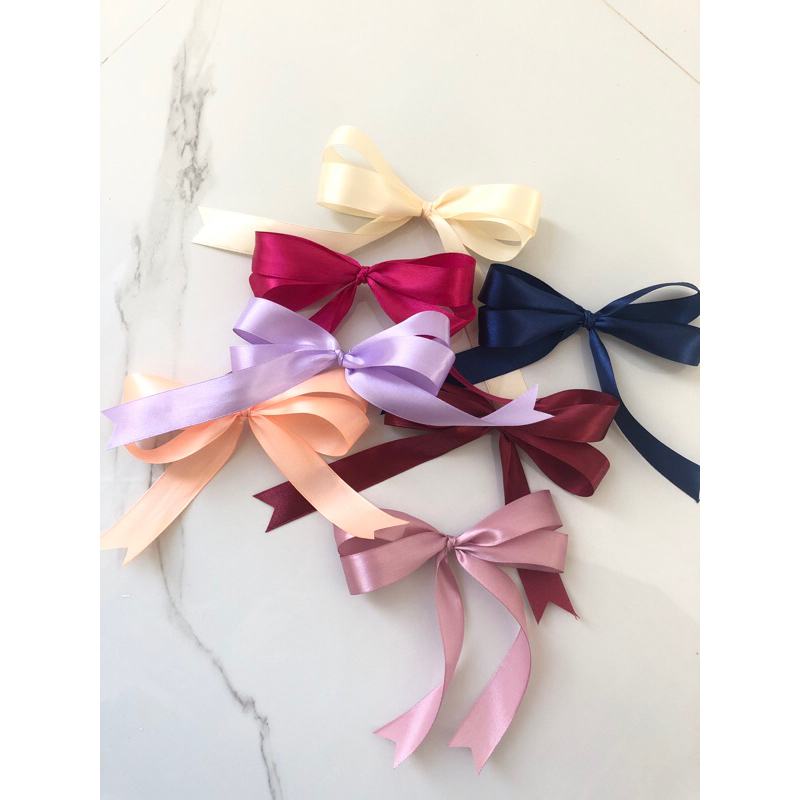 

Pita Satin Jadi || Pita tempel bahan satin