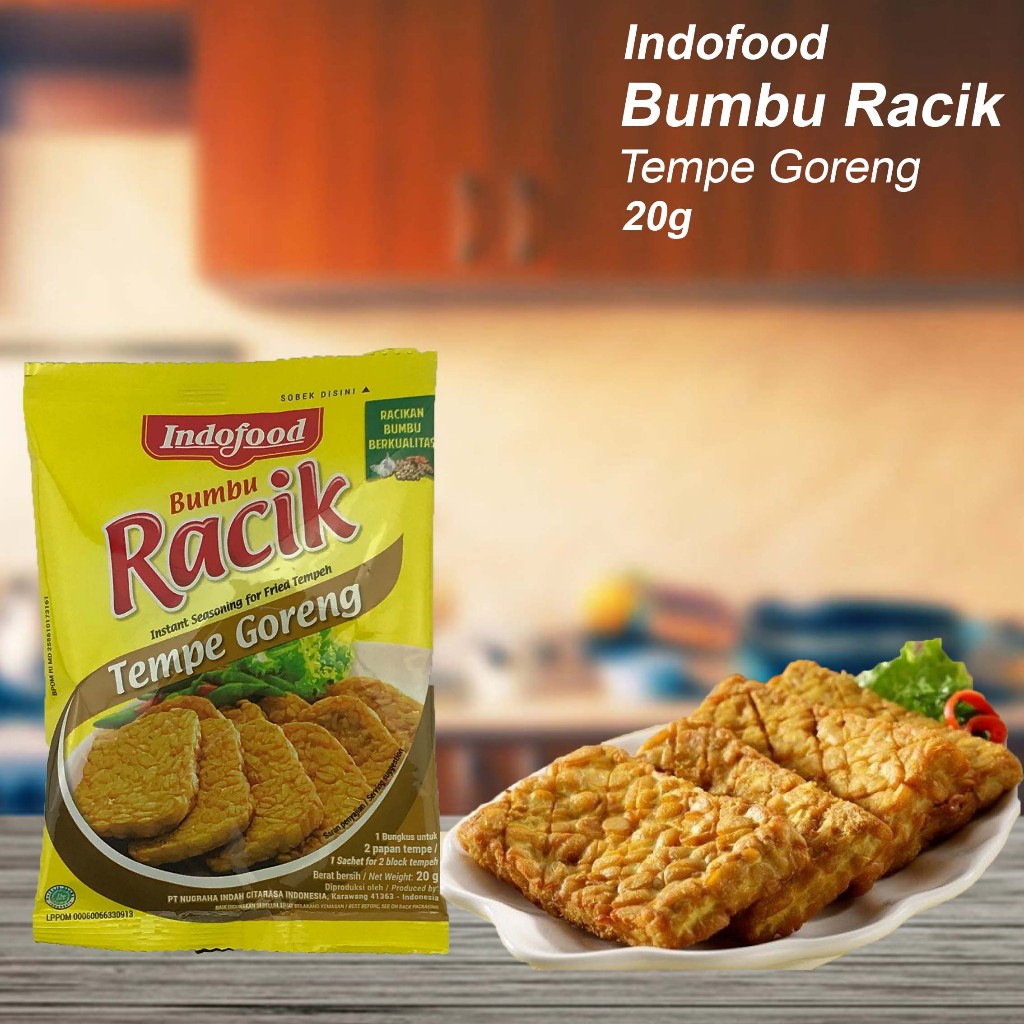 

Racik Tempe Goreng 20gram 1renceng isi 10sachet|promo murah