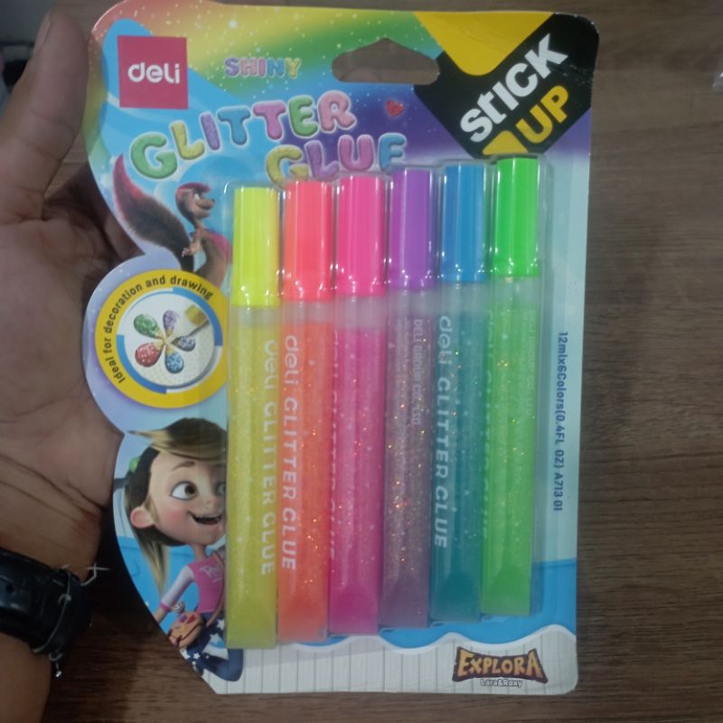 

DELI GLITTER GLUE 6 WARNA A713 01 UNTUK DEKORASI MENGGAMBAR