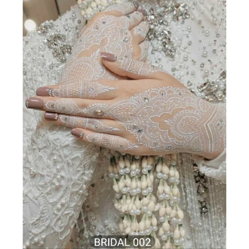Stiker Henna Instant Pengantin (Henna Instant Putih)
