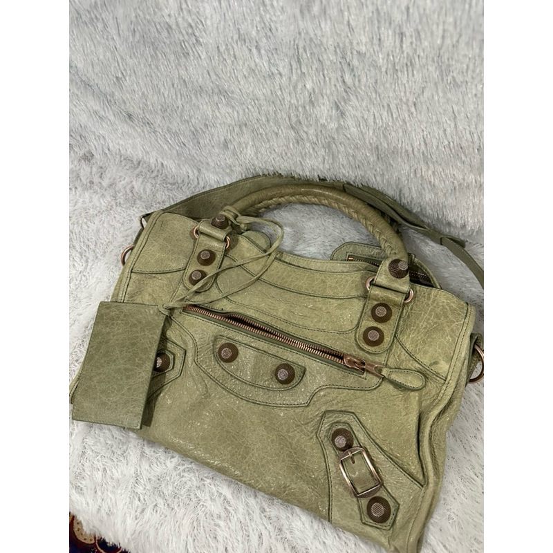 Balenciaga City Giant Studs rose gold