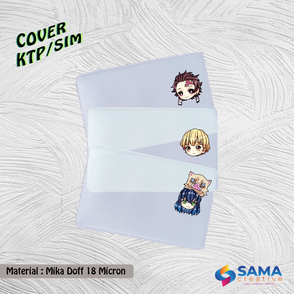 

Demon Slayer - Cover KTP / SIM Karakter unik- Sarung Plastik Mika Pelindung Kartu Anime Demon Slayer