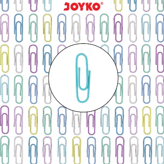

TERLARISSS JOYKO Paper Clip Klip Penjepit Kertas Joyko 1 Pack isi 15 Pcs Klip warna SOFT color