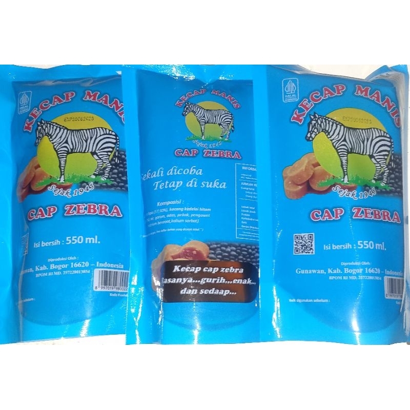 

Kecap manis kental Cap Zebra 550ML isi 12 pcs