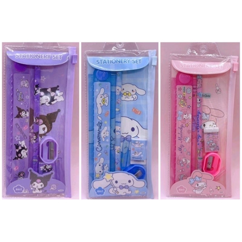 

Stationery set 7in1 tempat pensil plastik karakter anak, SANRIO / set alat tulis 7in1 / paket alat tulis karakter anak, sanrio / study set 7in1 karakter, sanrio