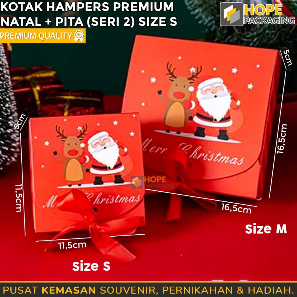 

SEGERA BELI Box Kardus Natal Kotak Hampers Premium Pita SERI 2 Box Kado Santa Merry Christmas Kotak Hampers Kotak Kado Box Kotak Souvenir Box Hadiah Natal