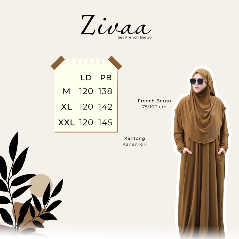 ZIVAA GAMIS SET FRENCH BERGO UMMA SYARI