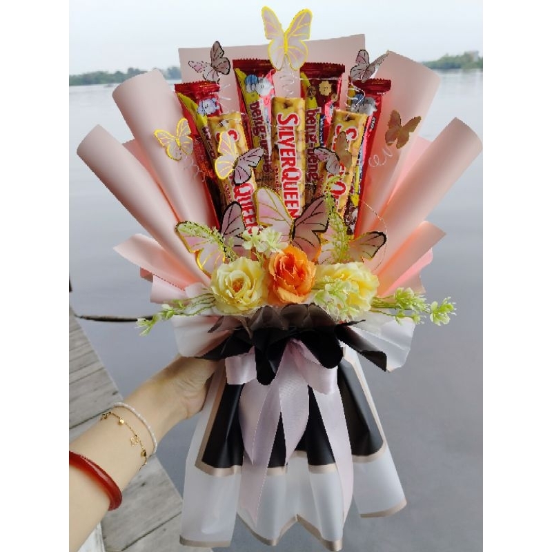 

[Real Pict] Buket snack kupu kupu Lampu Led / butterfly snack bouquet