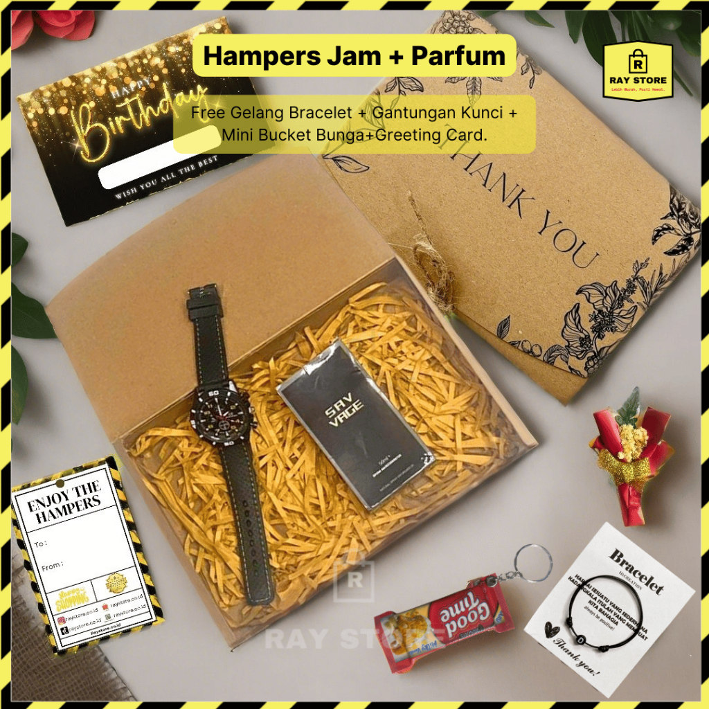 

RayStore - Hampers Gaya Kekinian Parfum + Aksesoris Pilihan Ulang Tahun, Wisuda, Valentine, Lebaran