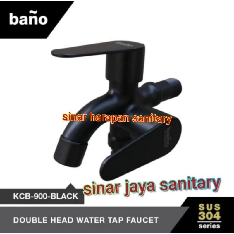 Kran bano hitam mesin cuci / Bano / Kran cabang hitam bano