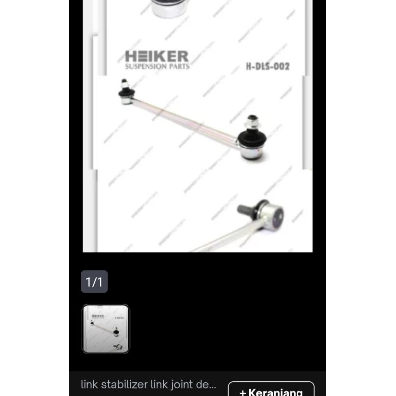 Link stabil stabilizer stabiliser join joint depan bagus heiker ERTIGA R3