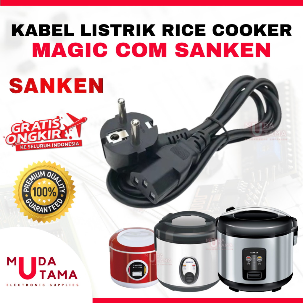 Kabel Rice Cooker MagicCom SANKEN | Cok Kabel MagicCom SANKEN | Kabel Listrik Magic Com SANKEN | Kab