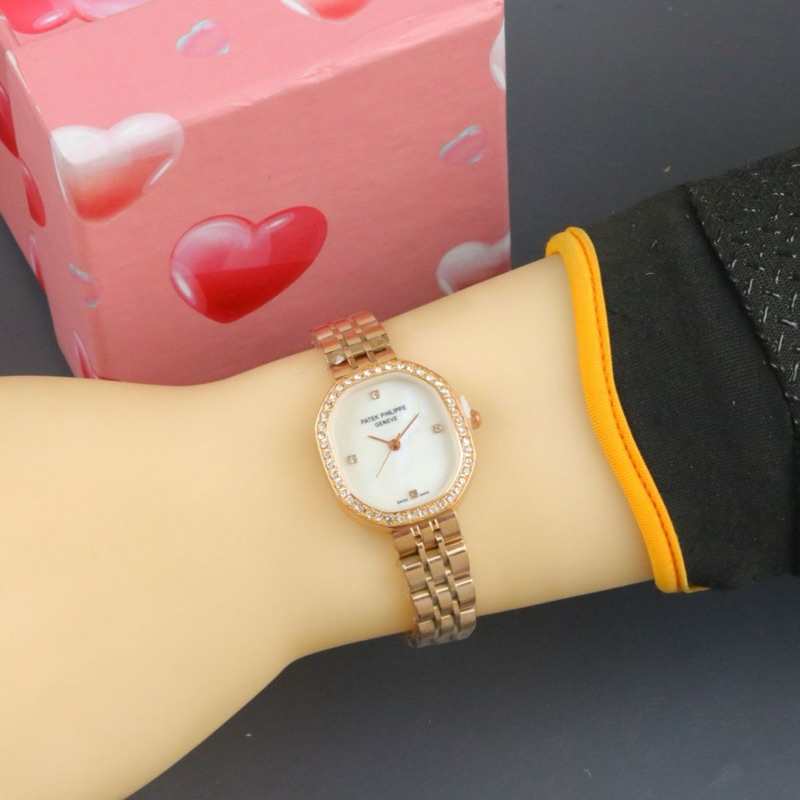 ( BISA COD ) Jam Tangan Wanita PATEK PHILIPPE Rantai Stainless Steel Jam Tangan Fashion Cewek