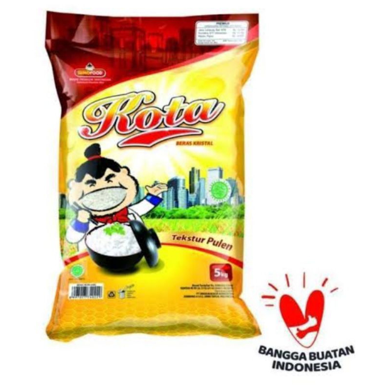 

BERAS KOTA 5KG TEKSTUR PULEN PUTIH BERSIH