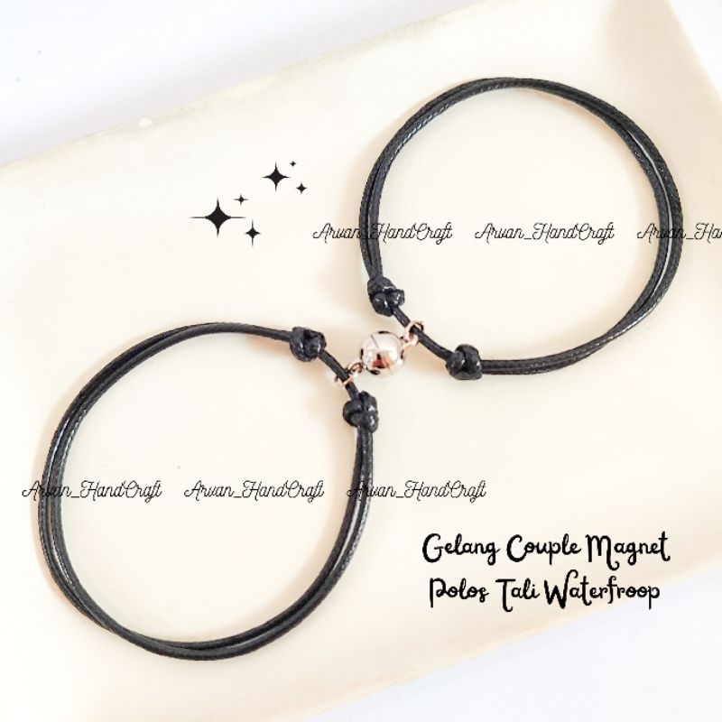 Gelang Couple Magnet Polos Tanpa Huruf Dan Inisial