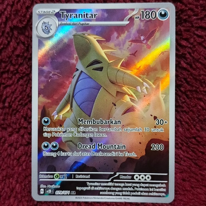 Tyranitar AR sv2d - Pokemon TCG Indonesia foil holo