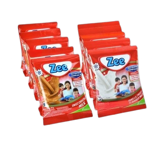 

Susu Zee Sachet/Renceng 38gr isi 10 / 11pcs | Susu tinggi kalsium