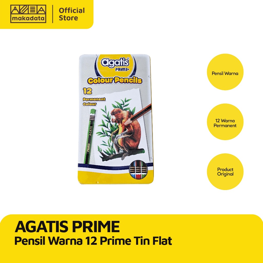 

AGATIS PENSIL WARNA 12W PRIME TIN FLAT MURAH