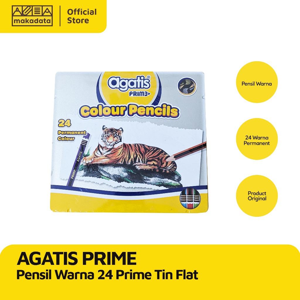 

AGATIS PENSIL WARNA 24W PRIME TIN FLAT MURAH