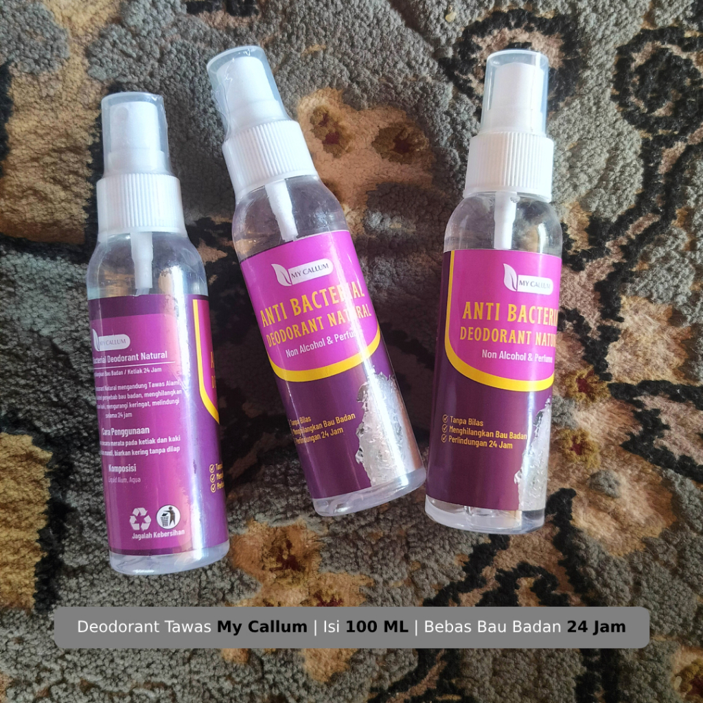 Tawas Cair Natural Deodorant Spray 100ml non Alkohol | Tawas Cair Semprot Untuk Menghilangkan Bau Ba
