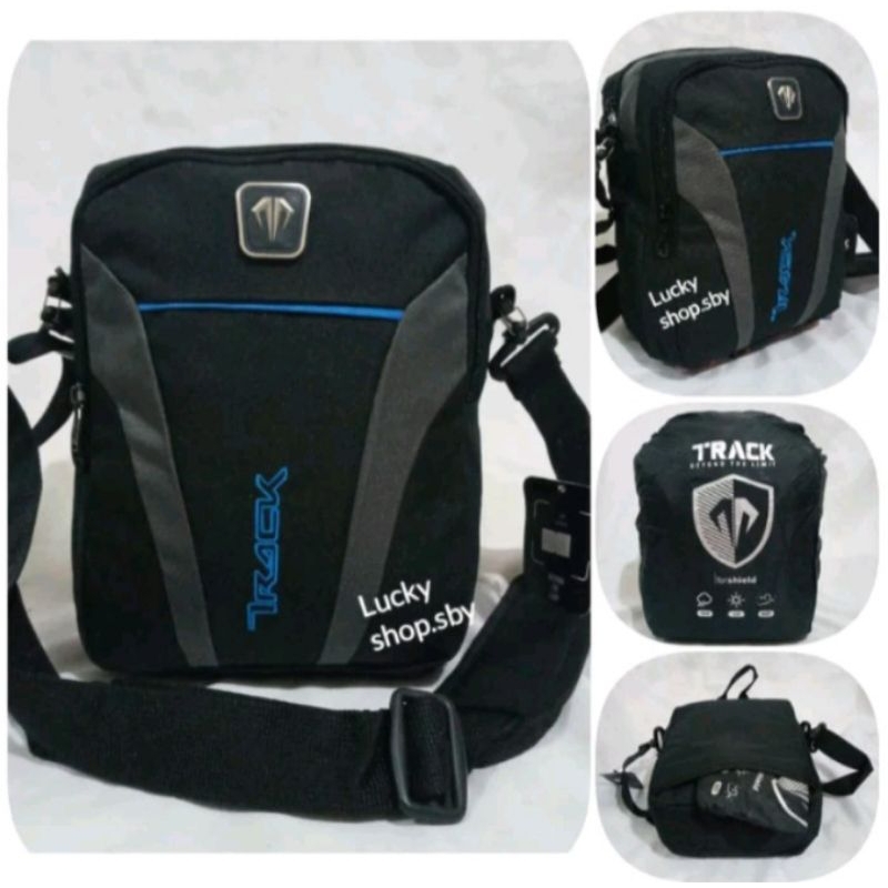 Tas selempang pria tracker original free rain cover