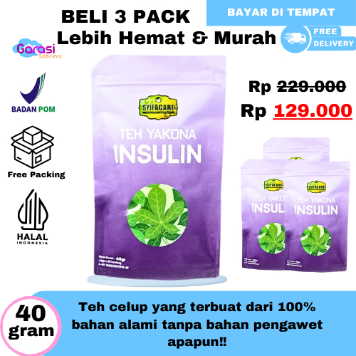 

Insulin Teh Celup Syifacare 40gr Mencegah Diabetes Dan Kangker Menjaga Kesehatan Kantong Kemih