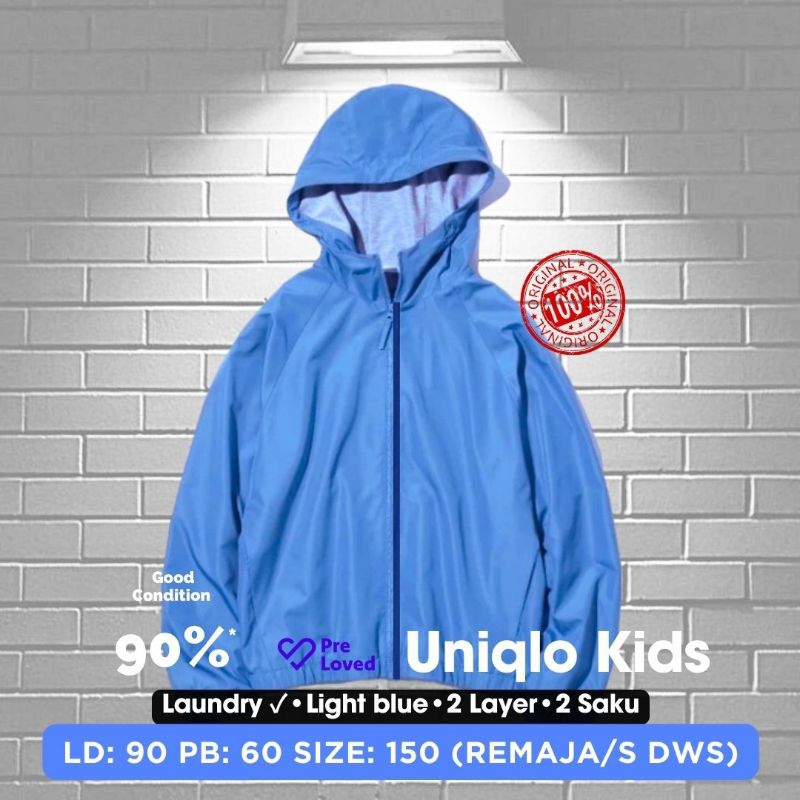 Jaket Uniqlo Kids Parka Jersey Lined Adem Lembut