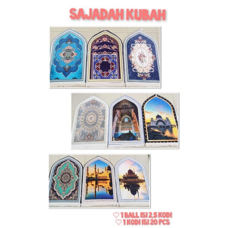 Sajadah Kubah motif premium / Sajadah kubah motif
