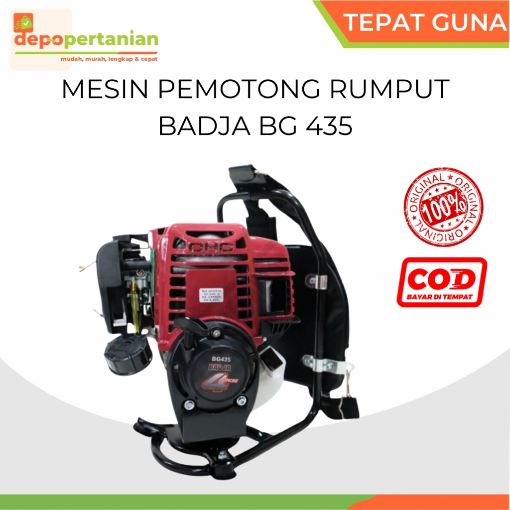 Depo Pertanian - Badja BG435 Mesin Potong Rumput Gendong 4 Tak 4 Stroke