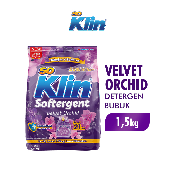 Soklin Deterjen Bubuk Softergent Velvet Orchid 1,5 kg