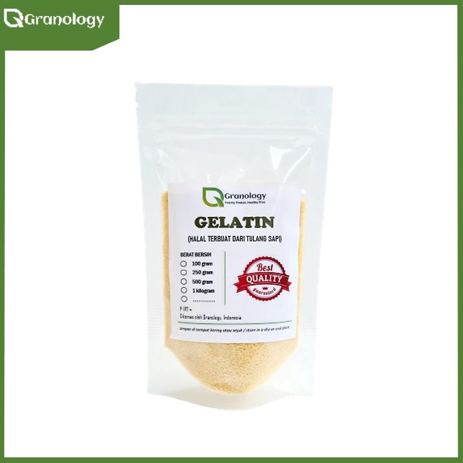 

Diskon Gelatin Bubuk Halal Premium Import 1 gram by Granology J1