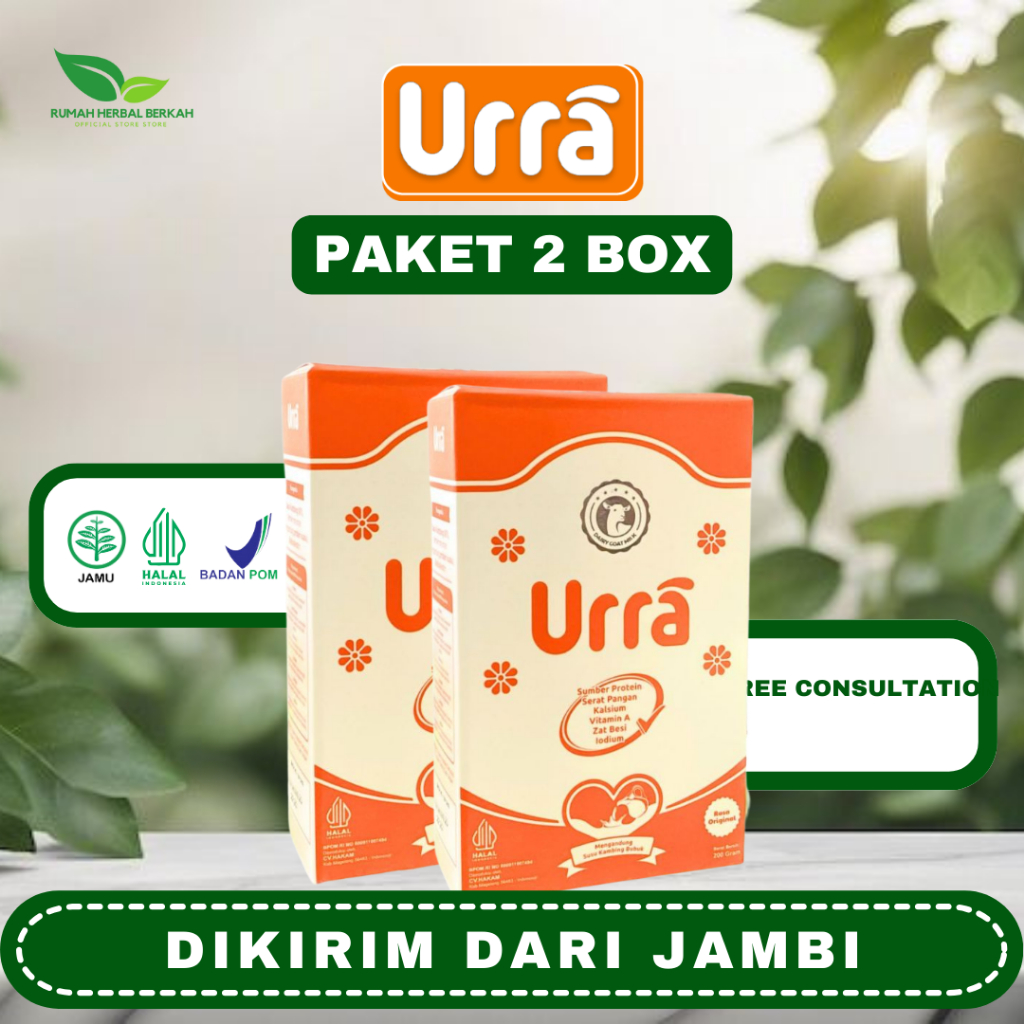 

URRA (2 BOX) - Susu Kambing Saneen Eropa 3X Lebih Ampuh Menambah Berat Badan, Tinggi Badan, dan Nafsu Makan Anak, Membantu Pertumbuhan Tulang Anak 200 gram Halal BPOM Jambi