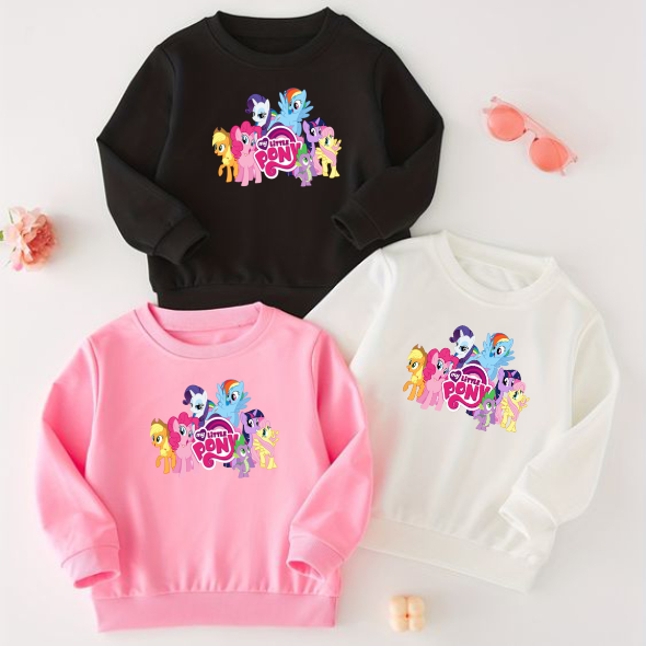 Sweater Crewneck Anak Prempuan My Little Pony1-10 Tahun Terlaris