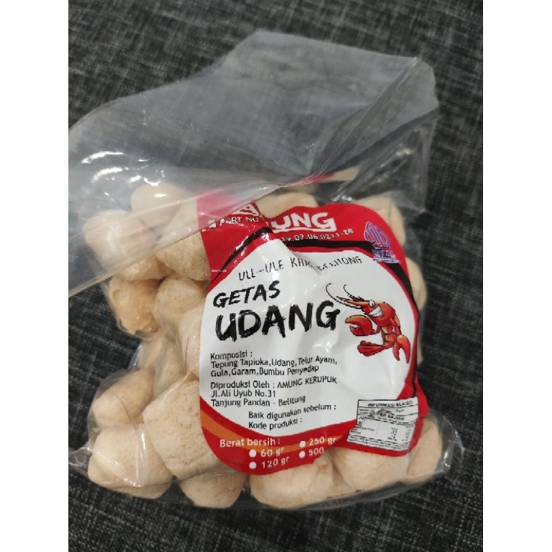

Kerupuk getes udang amung