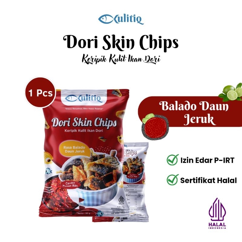 

Kulitiq Dori Skin Chips : (Keripik Kulit Ikan Dori) - Balado Daun Jeruk 1 pcs