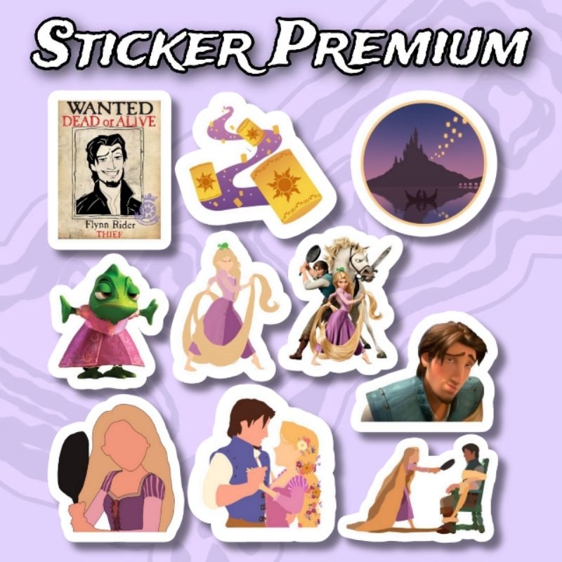 

Sticker Tangled Pack isi 10 pcs waterproof