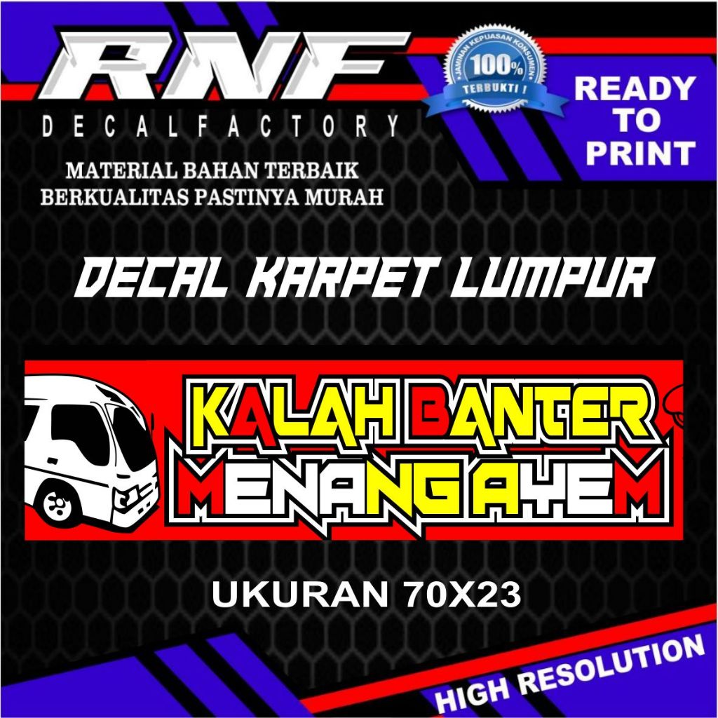 STIKER KARPET ELF,DECAL STIKER KARPET LUMPUR,STIKER KARPET TRUK,STIKER DECAL KARPET LUMPUR