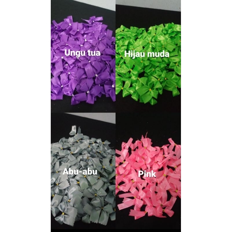 

pita souvernir siap pakai / pita satin / pita tempel (100 pcs) 2cm