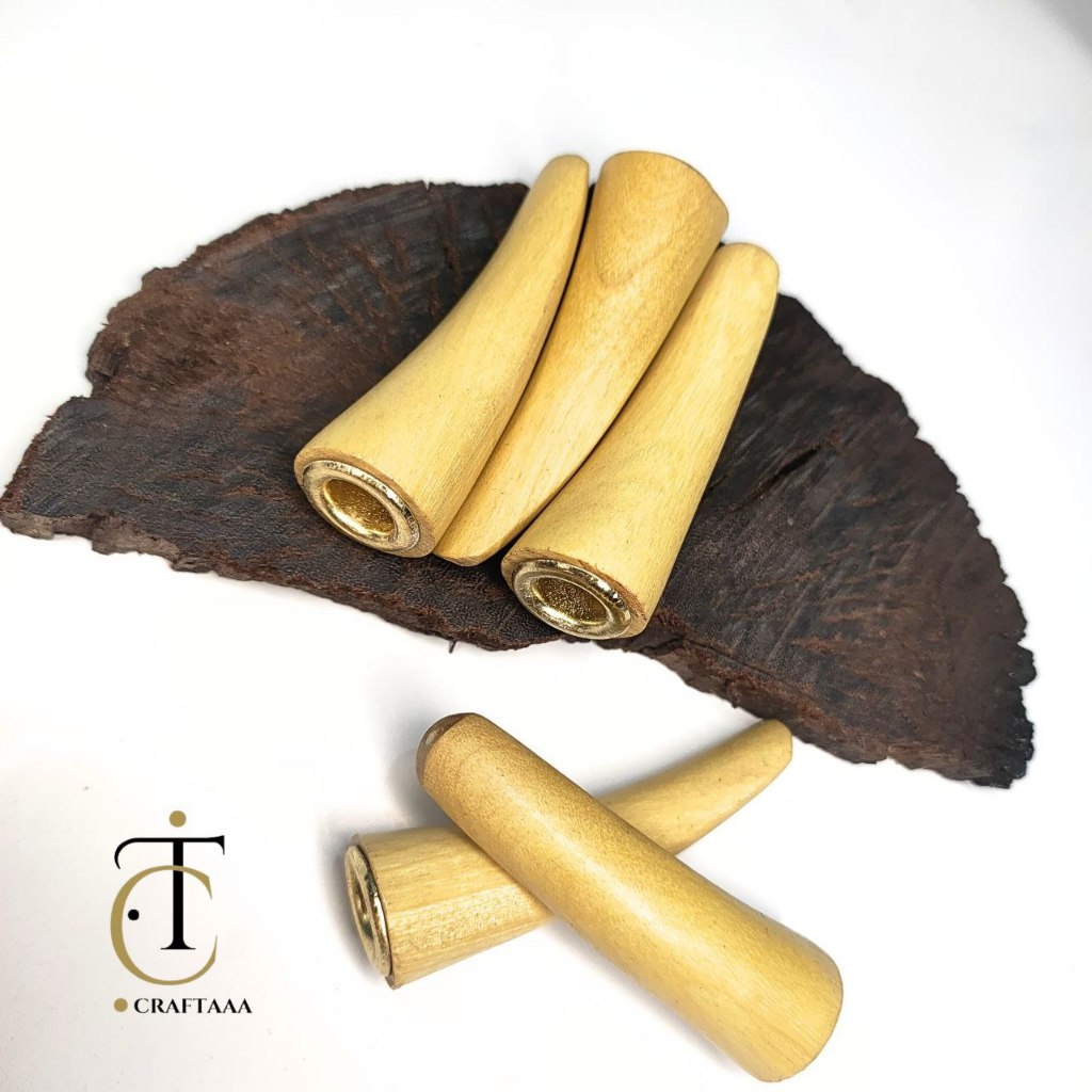 Once Mini Pipa Pipo Cangklong Bahan Kayu Kemuning Gading