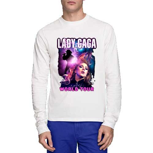Kaos Lady Gaga World Tour Tshirt 100% Cotton | Shortsleeve & Longsleeve | Tangan Pendek & Tangan Pan