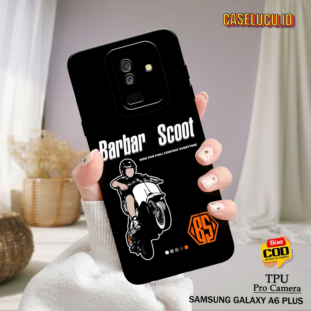 Casing Hp Samsung A6 Plus Terbaru - Case Lucu - Case Samsung A6 Plus - Fashion Case Vespa - Soft Cas
