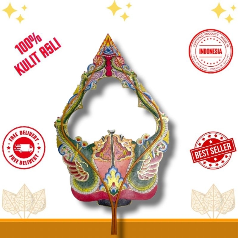 Naflah Store Official | Wayang Kulit Gunungan Bolong Kayon -+ 60 cm | Bahan Kulit Sapi Asli | Tatah 