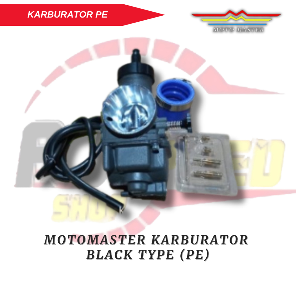 Moto Master Karburator Carburator Karb Carb Hitam Black Series PE PWK Ukuran 28 30 Set 6 Bagian Leng