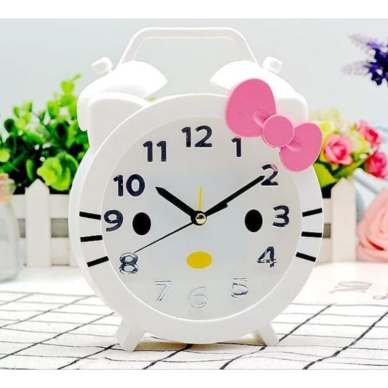 jam weker hello Kitty putih