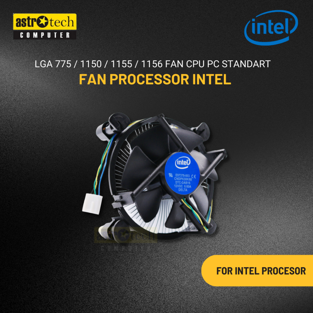 FAN PROCESSOR INTEL LGA 775 / 1150 / 1155 / 1156 FAN CPU PC STANDART